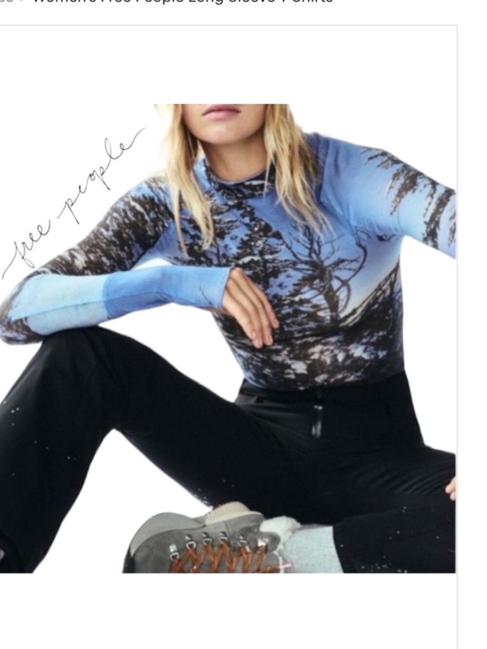 FP Movement Printed High Jump Long Sleeve Back Country Combo Shirt